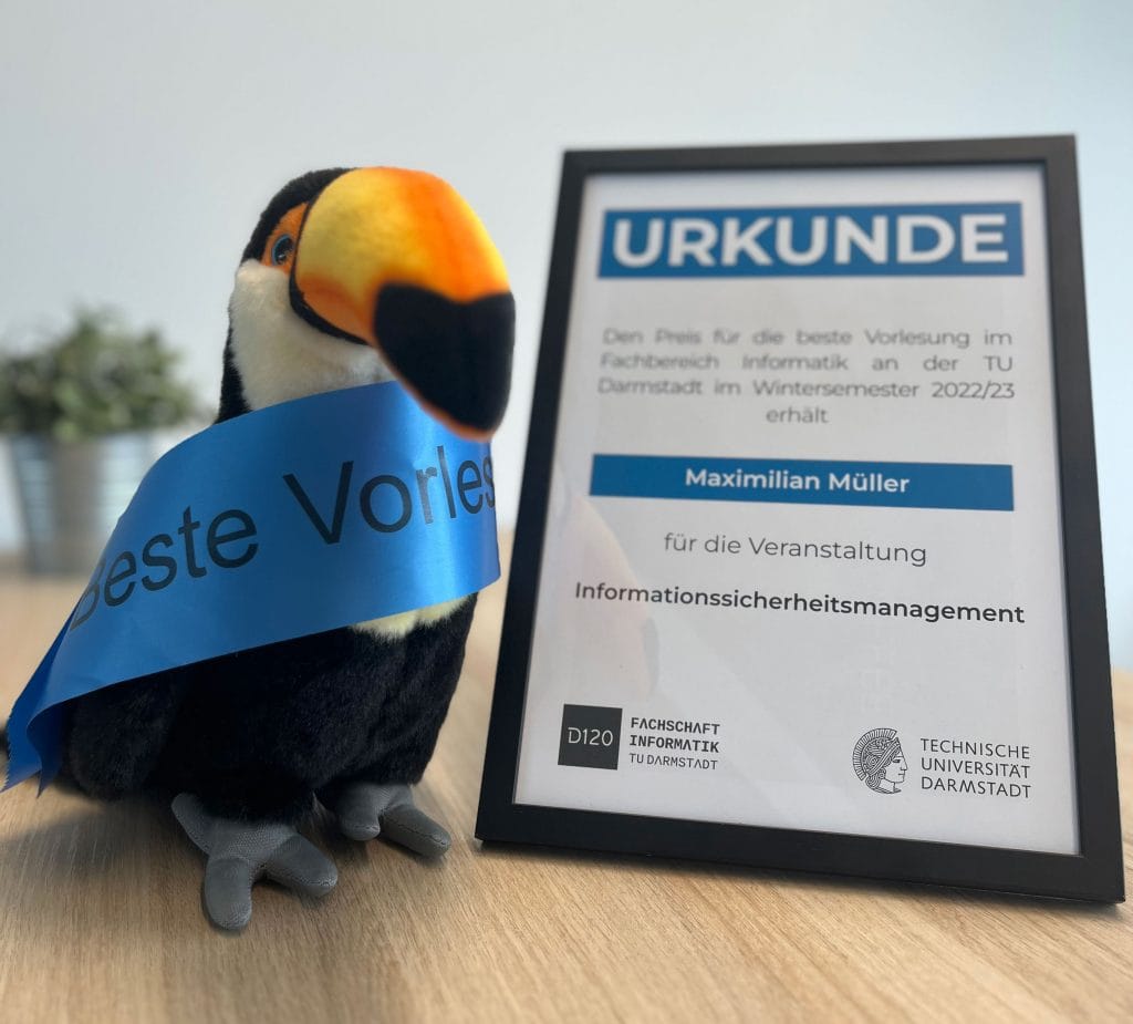 Preis für "Beste Lehre" der TU Darmstadt