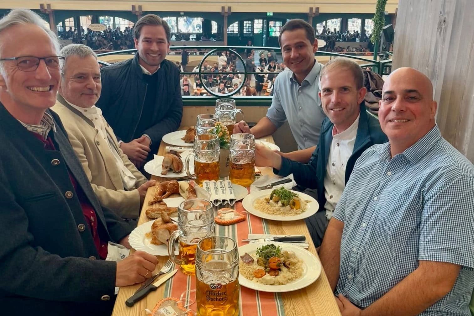 The first meeting of the Munich Cyber Security Roundtable at Oktoberfest 2025.