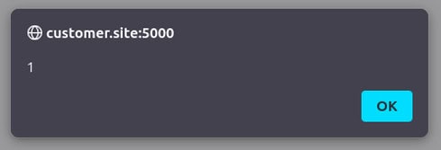 Typical Proof of Concept, alert (1)