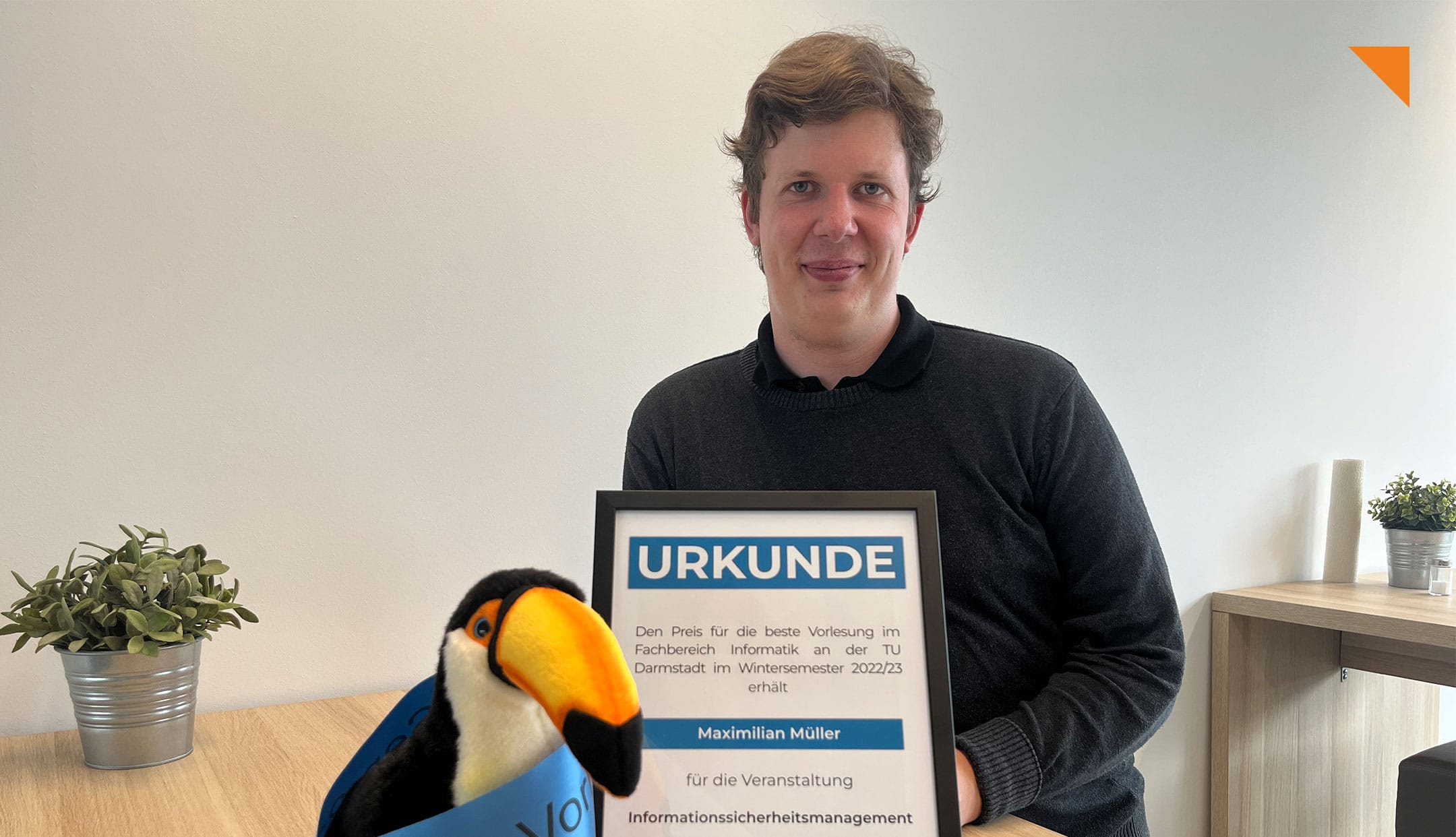 More security an der TU Darmstadt: Fachschaftspreis für „Beste Lehre“ geht an Maximilian Müller
