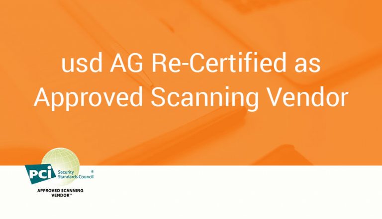 usd AG Re-Certified as Approved Scanning Vendor (ASV) Worldwide